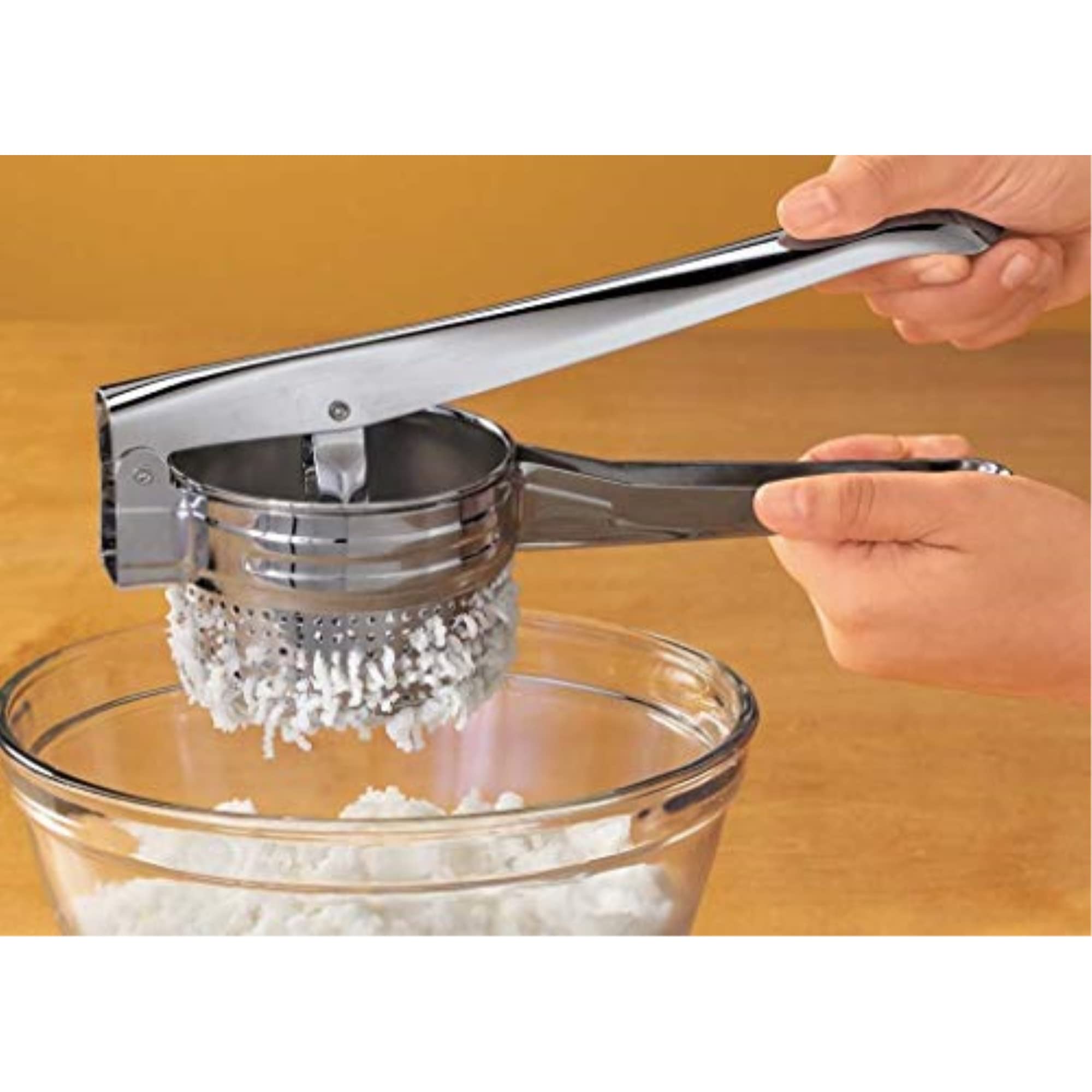 Norpro Stainless Steel Potato Ricer - Heavy Duty Kitchen Tool for Mashed Potatoes, Baby Food & Purees - Easy to Clean & Hand Wash Only - Perfect for Home Cooking & Meal Prep