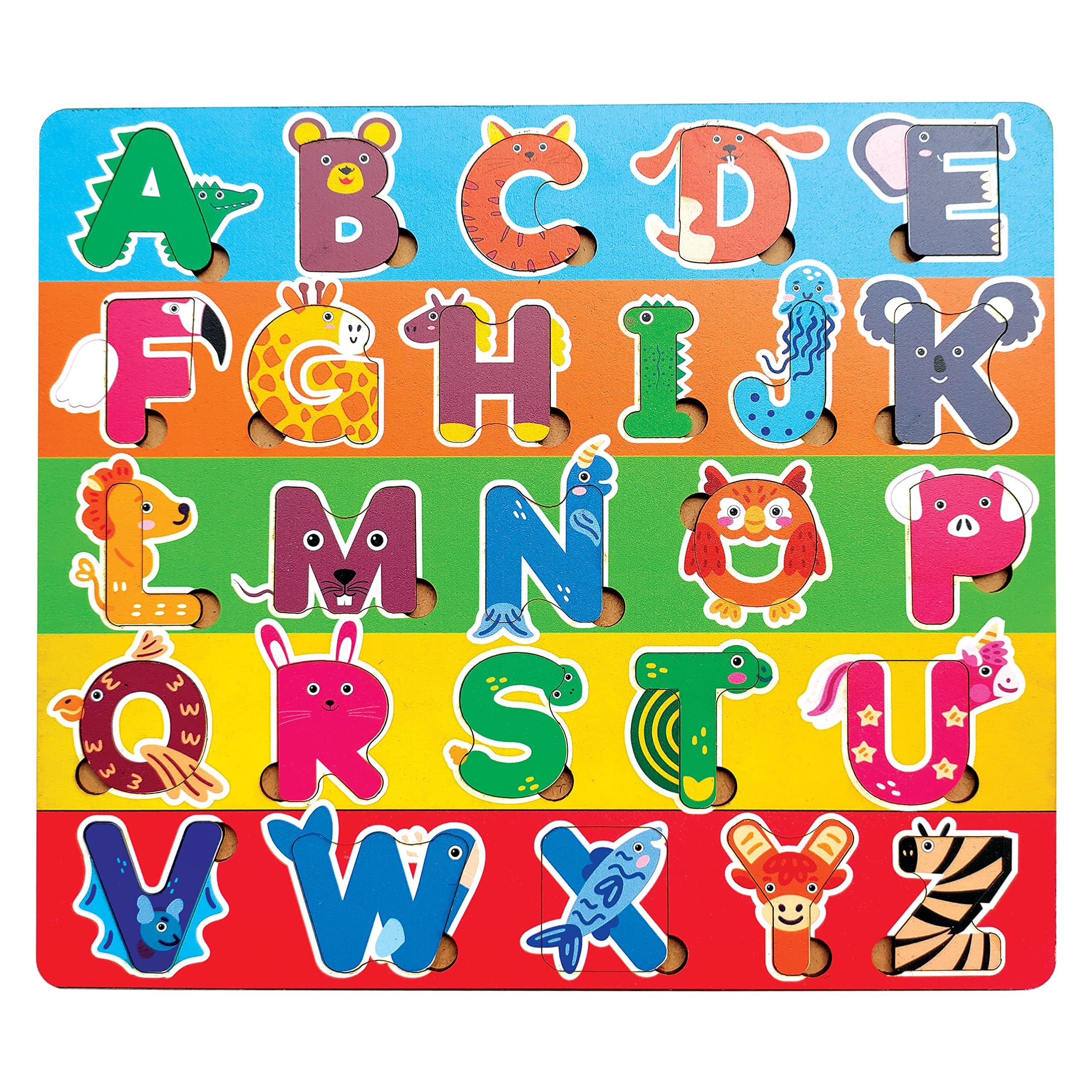 JOYWOW Wooden Alphabet & Numbers Puzzle - Montessori Learning Toy for Toddlers Ages 2-4 | Educational ABC 123 Game | Perfect Gift for Preschool Boys & Girls | Use for Homeschooling, Classroom Activities & Early Childhood Development