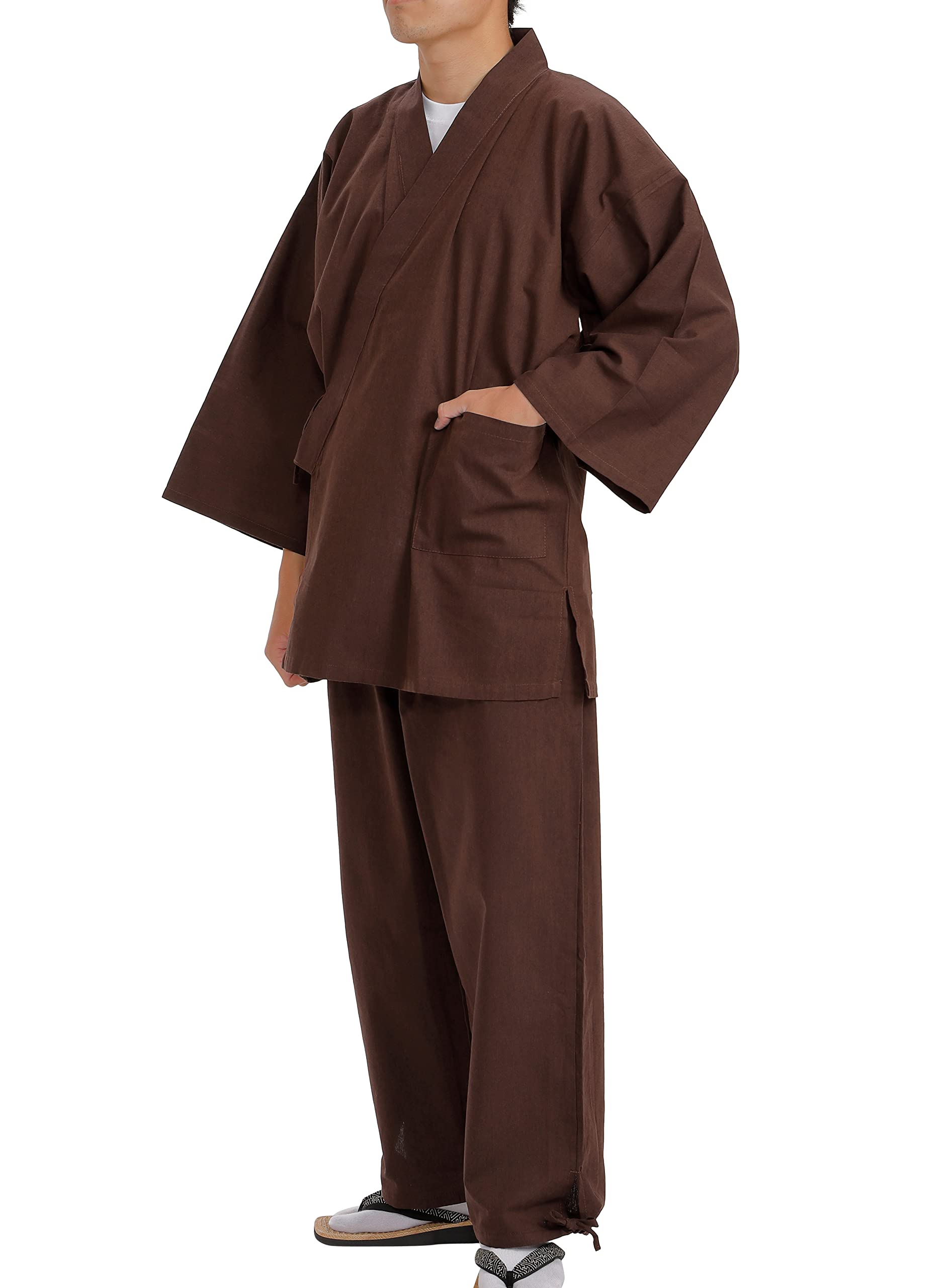 Authentic Japanese Samue Kimono Pajamas - Comfortable Traditional Loungewear for Relaxation at Home & Meditation