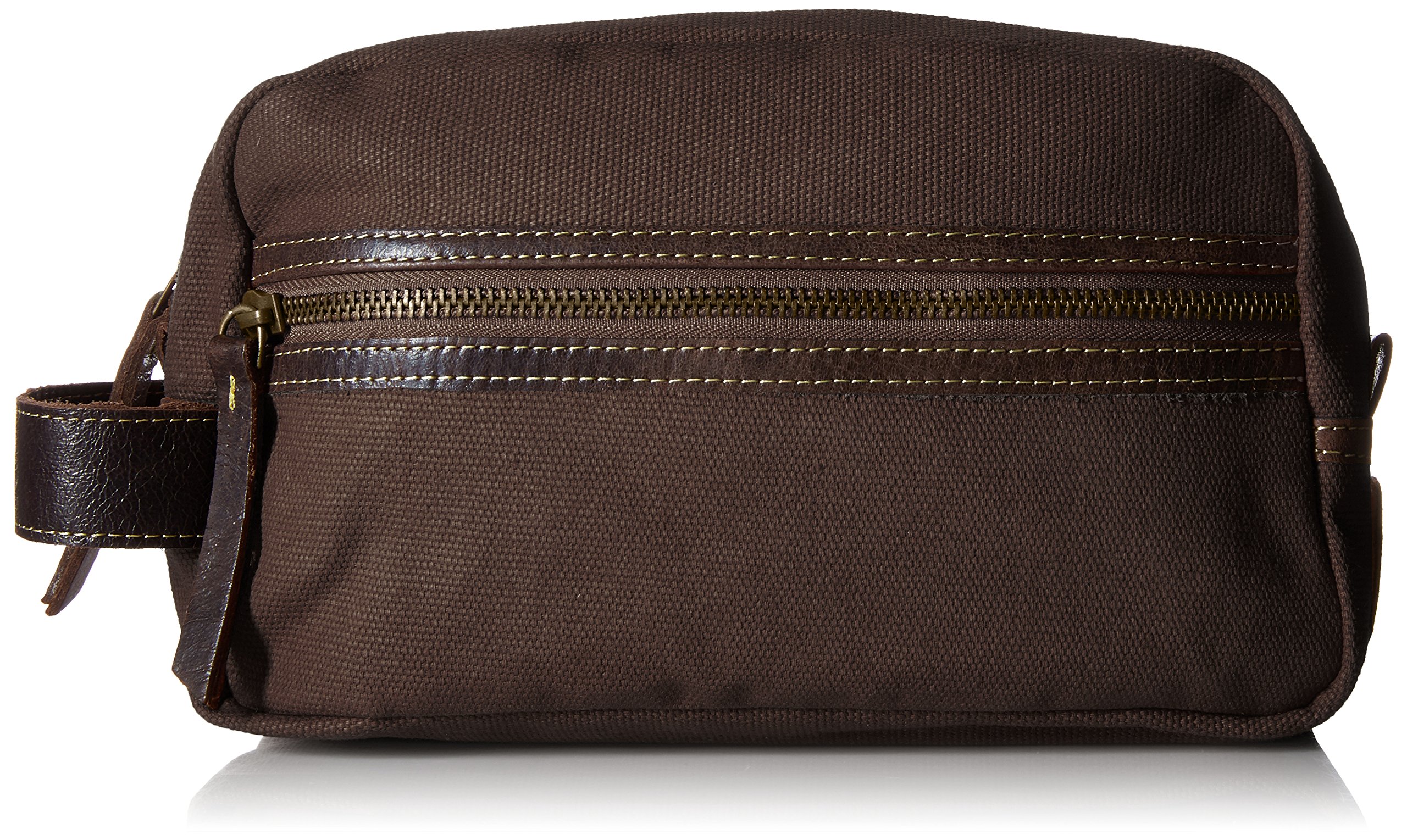 Timberland Canvas and Leather Travel Kit, Brown - Durable and Stylish Organizer for Men's Essentials on the Go