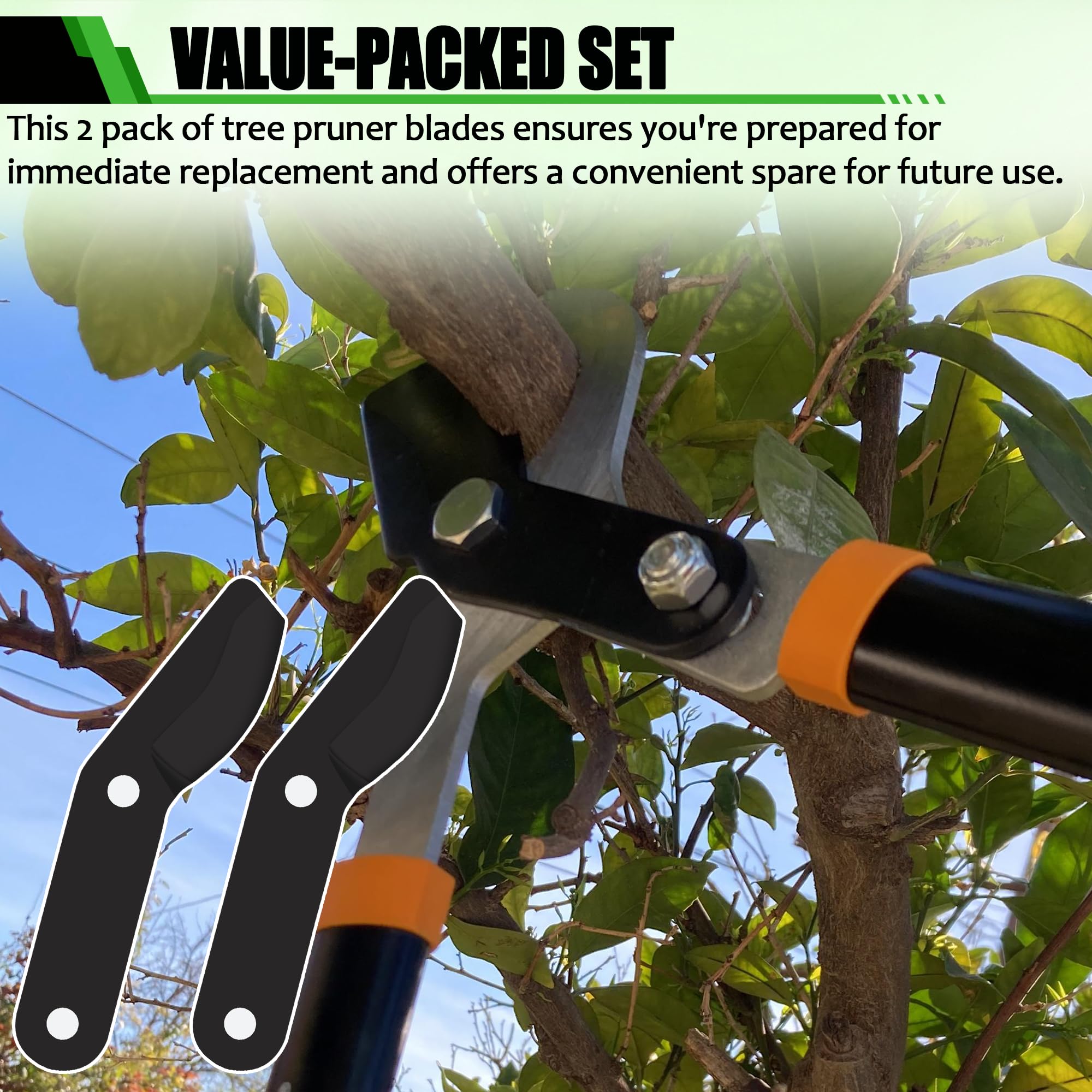 (2-Pack) Fiskars Lopper Replacement Blades - Heavy Duty Steel Pruning Blades for Fiskars Garden Loppers - Perfect for Tree Trimming, Branch Cutting & Landscaping