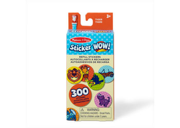 M&D Sticker Wow! Refill Stickers - Tiger Design - Premium Decorative Stickers for Scrapbooking, Journals, and DIY Crafts - Perfect for Kids, School Projects, and Home Decor