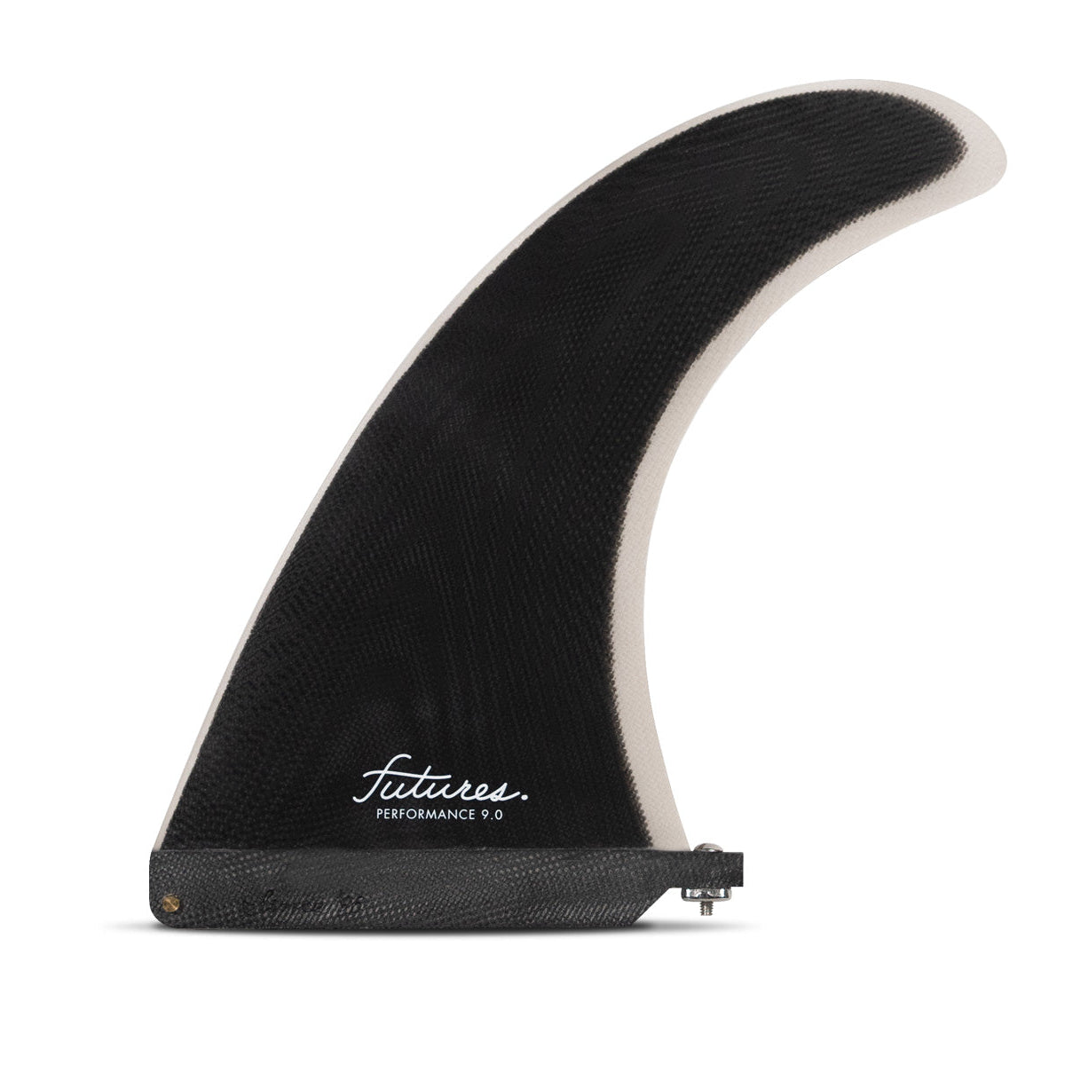 FUTURES Performance 9.0 PG Fiberglass Surfboard Fin - Single Fin for Surfing - Black/Grey - Perfect for Shortboards and Performance Surfing