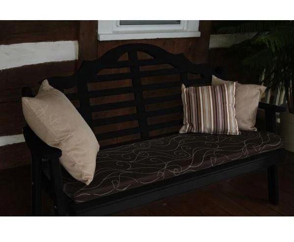 **A&L Furniture Yellow Pine Marlboro Garden Bench - Outdoor Patio Seating for Gardens, Parks, and Backyards**