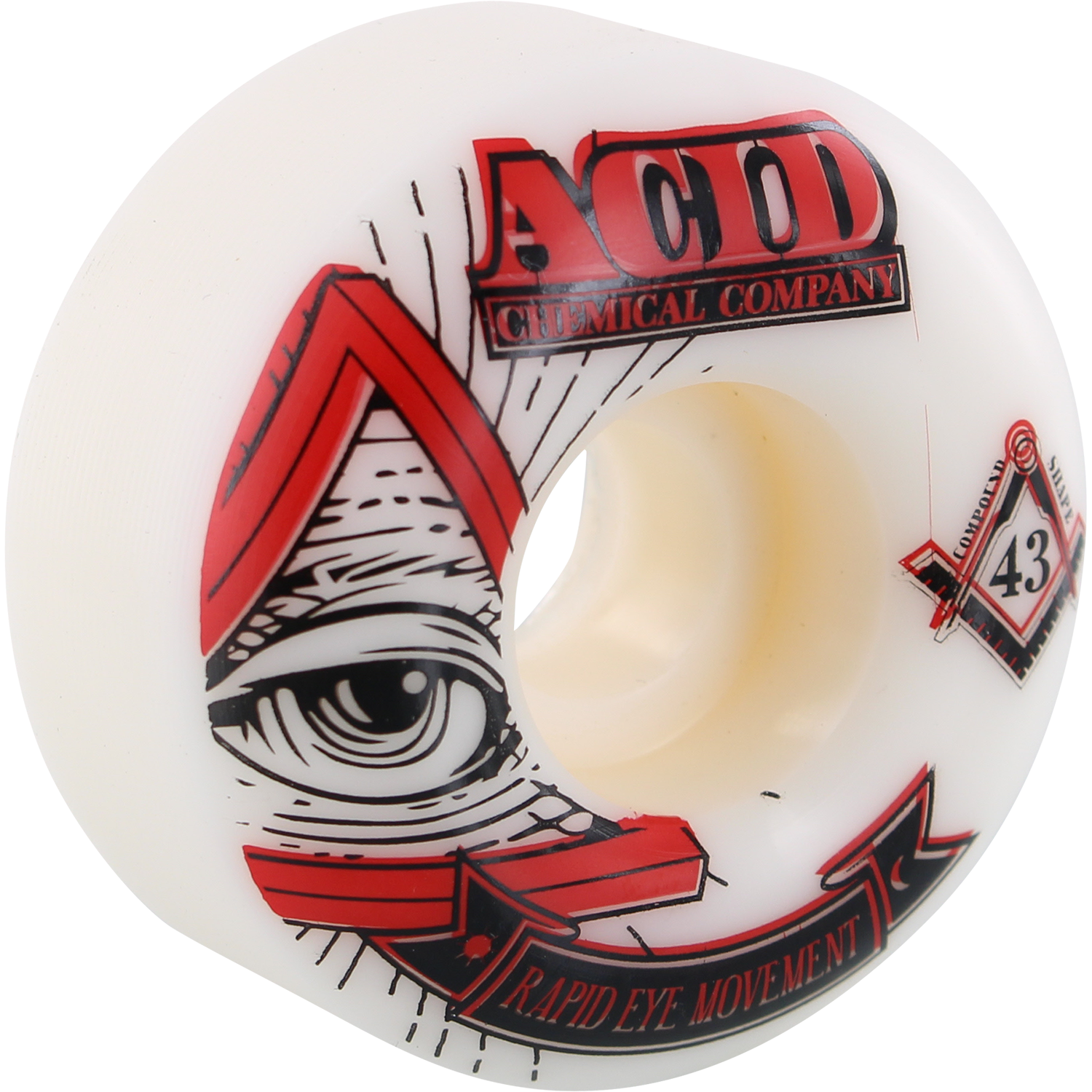 R.E.M Formula Acid Pyramid Skateboard Wheels - Set of 4 - High Performance Skate Wheels for Street, Park & Vert Skating