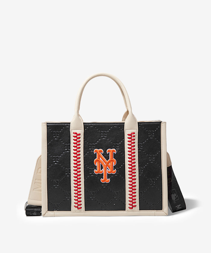 MLB New York Mets Official Licensed Baseball Tote Bag - Durable Stitched Design for Game Day, Beach & Shopping