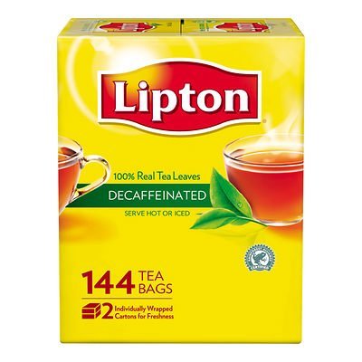 Lipton Decaffeinated Tea Bags - 72 Count (Pack of 2) | Premium Black Tea for Relaxation & Evening Enjoyment | Perfect for Home, Office & Travel