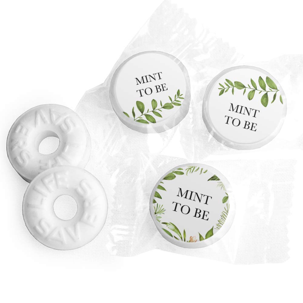 324ct Botanical Theme Mint to Be Stickers for Lifesavers Mints | Wedding Party Favors for Guests | Perfect for Bridal Showers, Baby Showers & Special Events