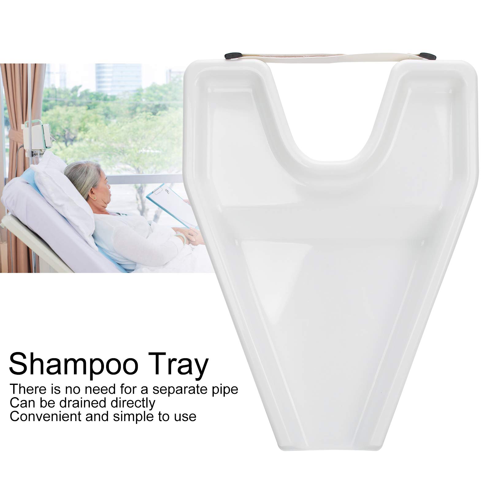 Portable Hair Washing Tray for Salon & Home Use - Ergonomic Shampoo Basin for Elderly, Kids & Bedridden Patients (White) | Perfect for Home Care, Nursing Homes & Hair Salons