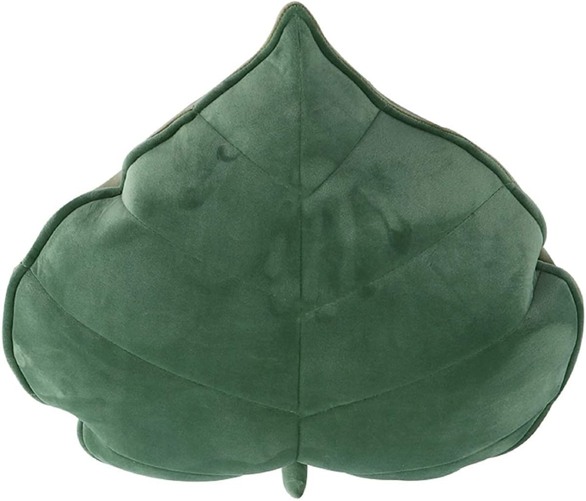 Soft 3D Leaf Shaped Throw Pillow - Super Plush Decorative Cushion for Bedroom, Sofa & Car - Green 19.7x19.7 Inch - Perfect for Home Decor, Living Room Accent & Cozy Comfort