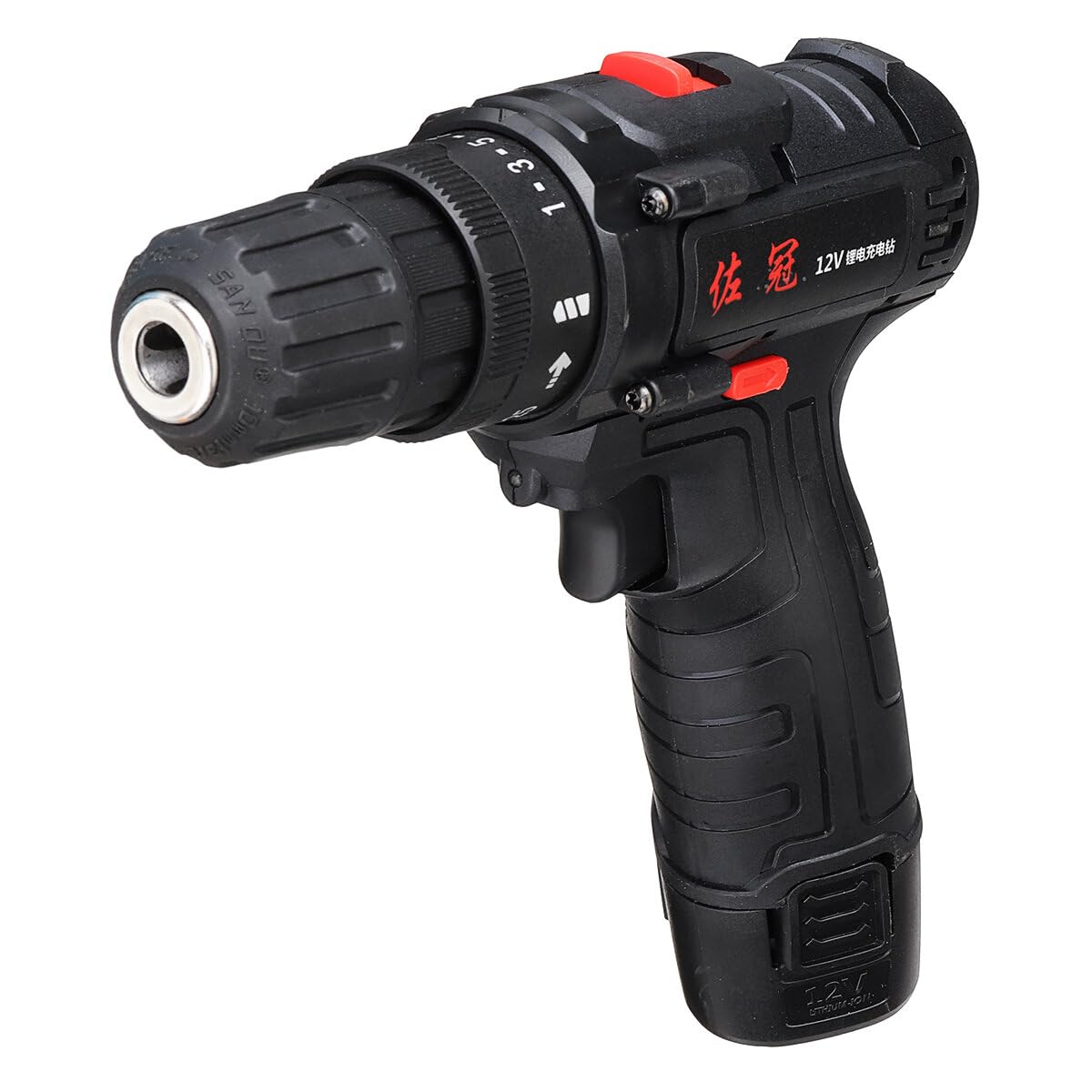 12V Cordless Electric Drill with 2-Speed Screwdriver, Hammer Function & LED Light - 1500mAh Battery - Perfect for DIY Home Projects, Woodworking, and Furniture Assembly