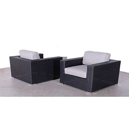 Outdoor Patio Chairs with Cushions - 2-Piece Set [CM-9035] - Perfect for Backyard, Garden, Poolside & Deck Relaxation