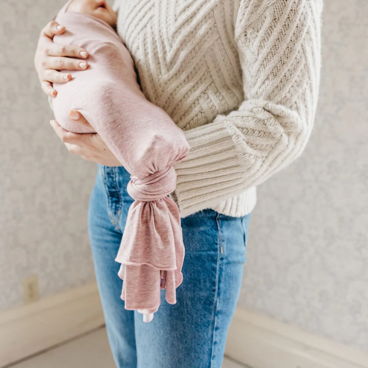 Soft Copper Pearl Knit Swaddle Blanket for Baby - Maeve Collection | Breathable & Stretchy Newborn Wrap | Perfect for Swaddling, Nursing, Stroller & Photo Shoots