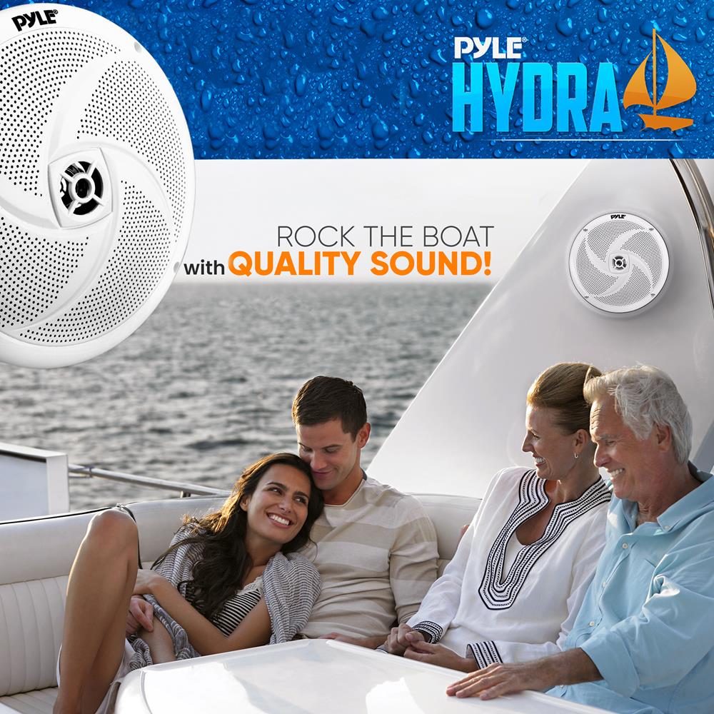 8 Inch Marine Grade Waterproof Component Speakers - High Performance Boat & Outdoor Audio System for Boats, ATVs, UTVs, Golf Carts & Marine Vehicles