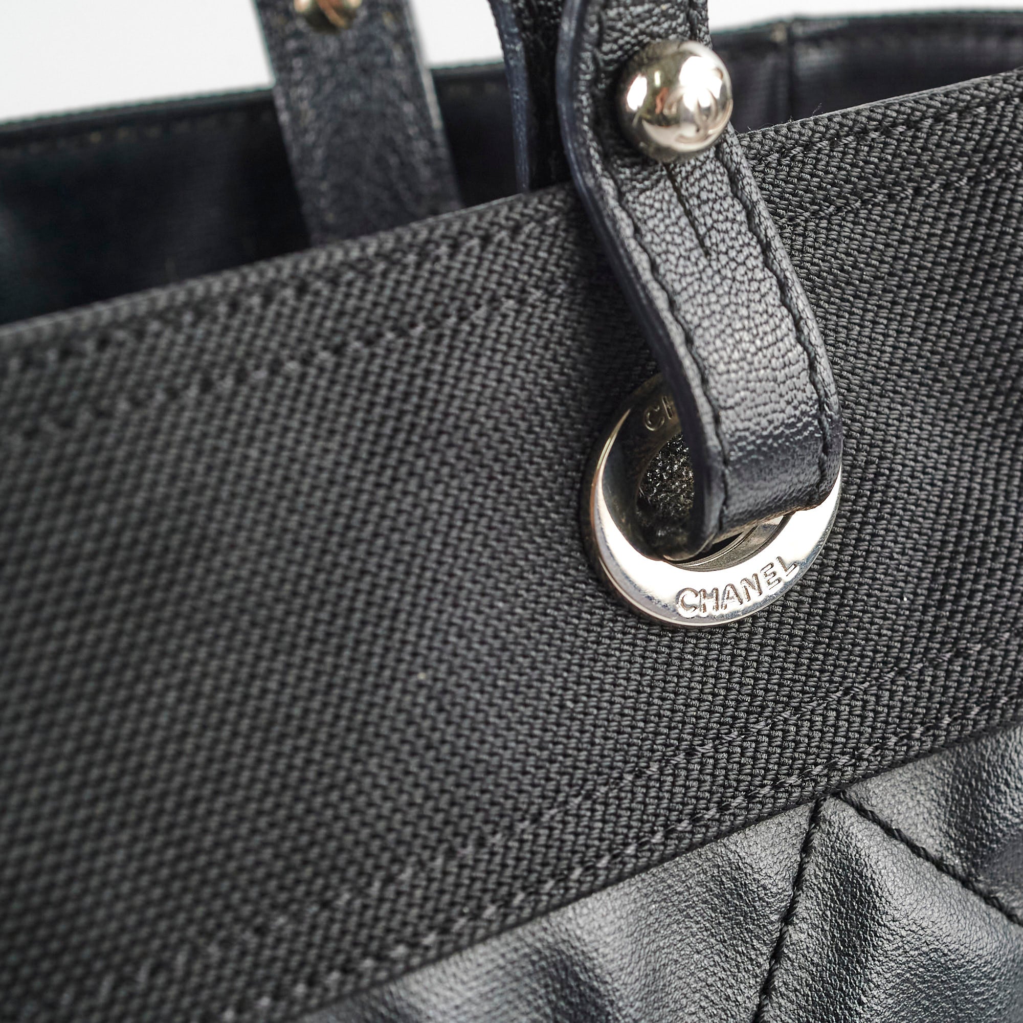 Chanel Paris Biarritz Small Black Leather Tote Bag - Authentic 2008/2009 Collection | Luxury Designer Handbag for Women, Work, Travel & Everyday Use