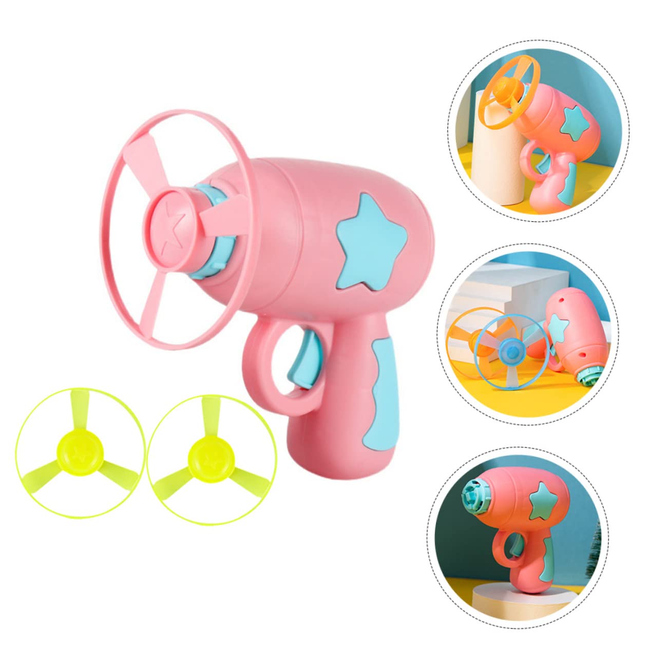 Balacoo 4-Pack Funny Cat Launcher Toy - Interactive Flying Saucer Disc for Kittens & Cats - Outdoor Play & Training - Perfect for Backyard Fun, Exercise & Bonding with Your Pet