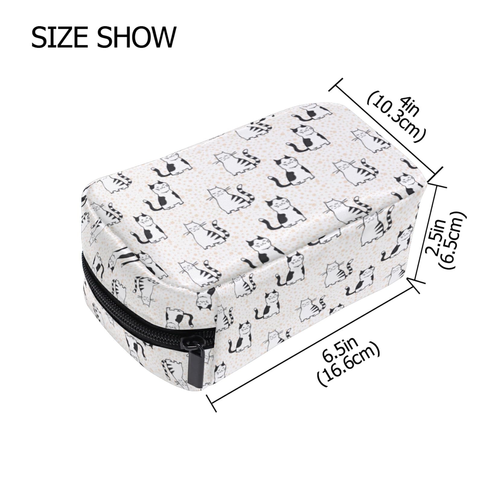 Cute Cat Makeup Bag for Women & Girls - Small Cosmetic Organizer with Compartments for Travel, Toiletries & Daily Essentials | Perfect for School, Gym & Vacation Use