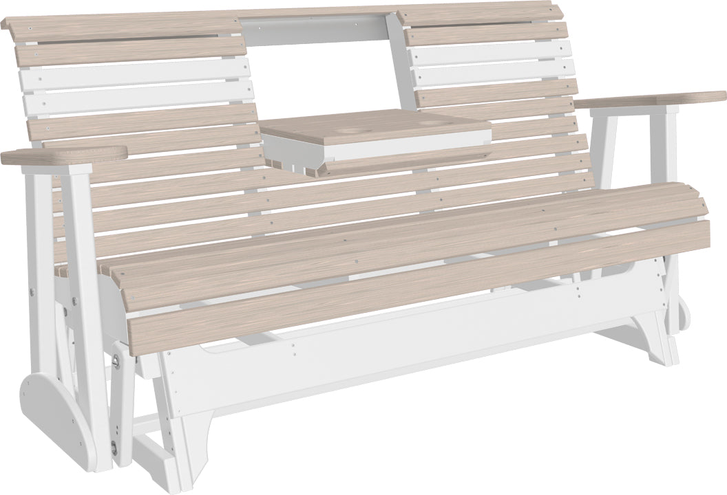 LuxCraft 5-Foot Plain Glider Rocking Chair - Comfortable Patio, Porch & Nursery Glider for Relaxing Outdoors or Indoors