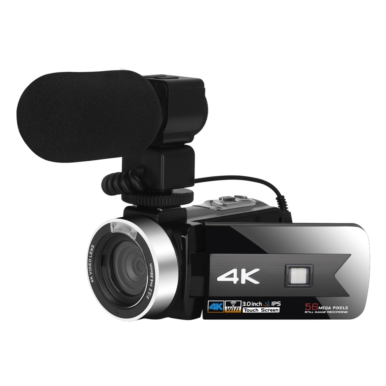 **MZZYG 56MP 4K Vlog Camera with WiFi, Night Vision & 16X Zoom - Perfect for Live Streaming, YouTube Videos & Travel Vlogging (Includes 64GB SD Card & Accessories)**    **Usage Scenarios:** Ideal for content creators, live streaming, YouTube videos, travel vlogging, and low-light recording.