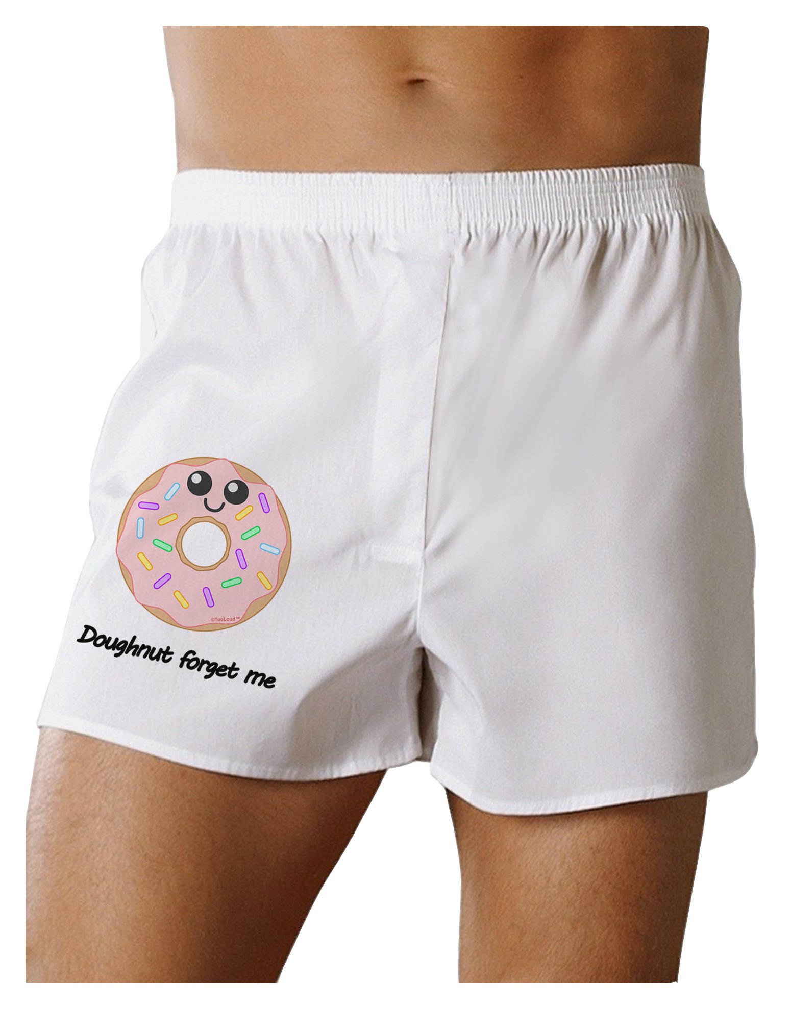 TooLoud Doughnut - Funny 'Doughnut Forget Me' Boxer Shorts for Men | Comfortable Cotton Underwear for Casual Wear & Gifts
