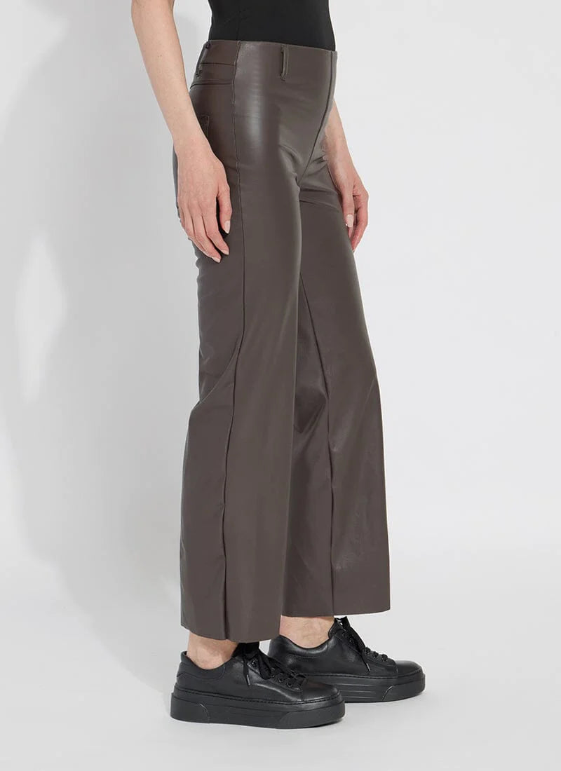 Amara Straight Leg Pants for Women - Rich Cocoa Brown High Waist Trousers | Comfortable Office Wear & Casual Outfits
