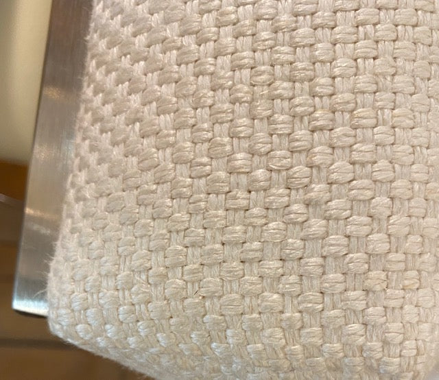 Alex Chairs Set of 2 - White Woven Linen Dining Chairs for Kitchen, Breakfast Nook & Dining Room - Modern Farmhouse Style Accent Chairs