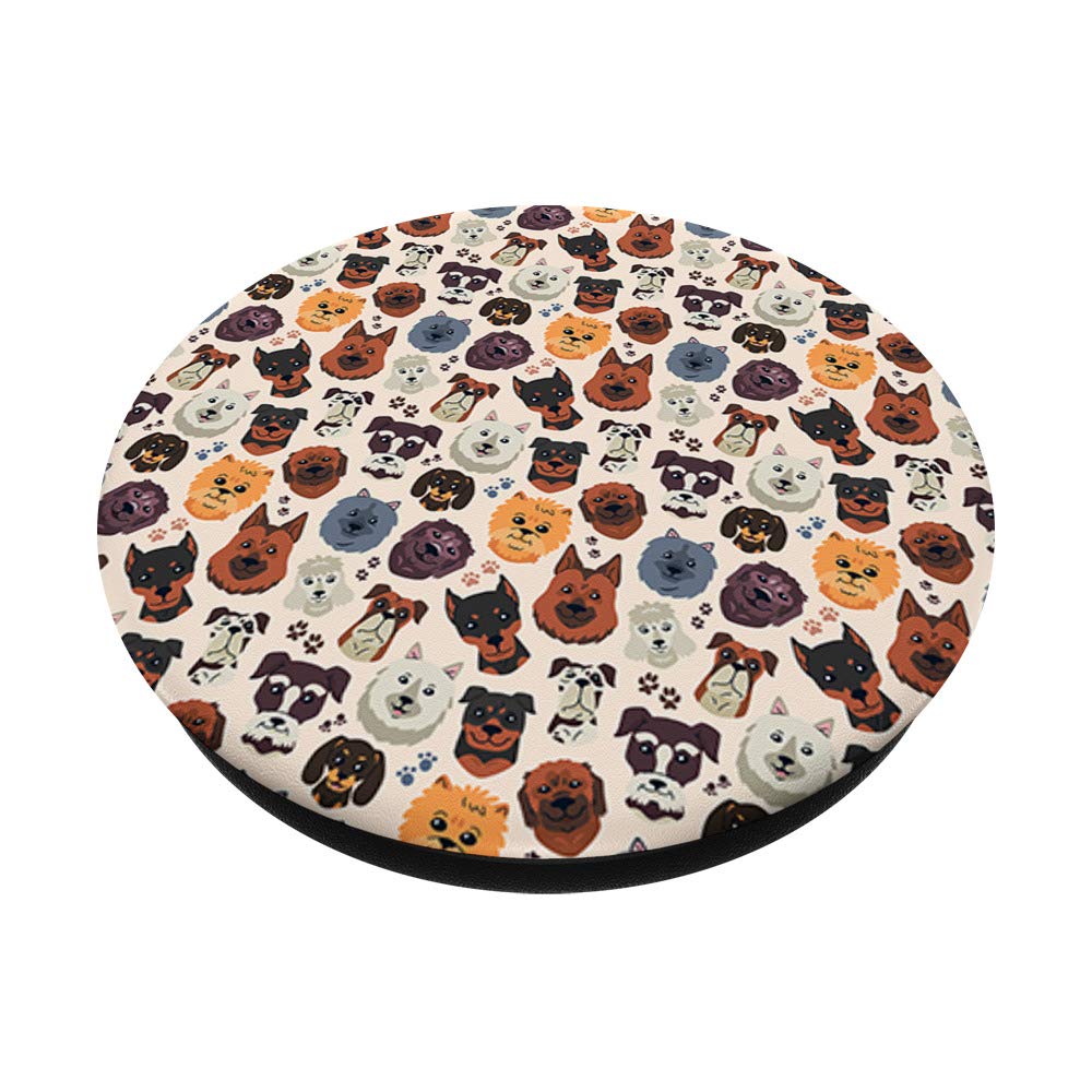 Funny Dog Faces PopSockets Swappable PopGrip for iPhone & Android - Cute Gift for Dog Lovers & Pet Owners - Perfect for Selfies, Video Calls & Daily Use