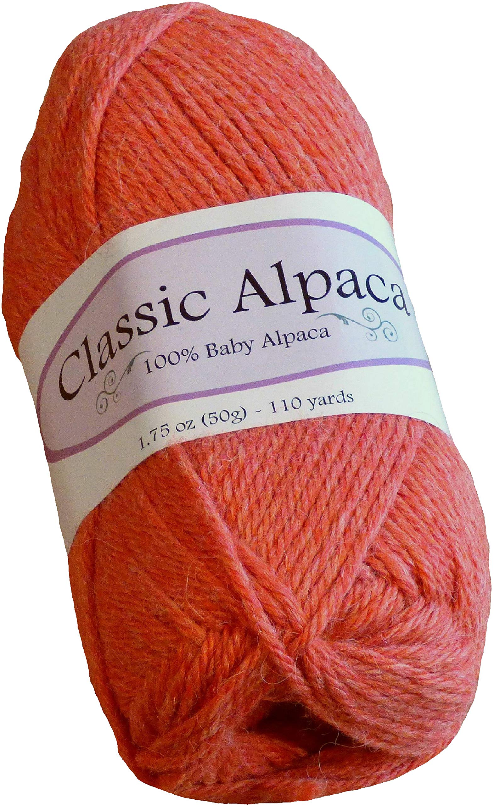 Premium 100% Baby Alpaca Yarn - Solar Flare Orange Classic #2215 | Ultra-Soft Hand-Knitting Wool for Scarves, Sweaters & Baby Blankets | Natural Fiber Craft Supplies for Crochet & Knitting Projects