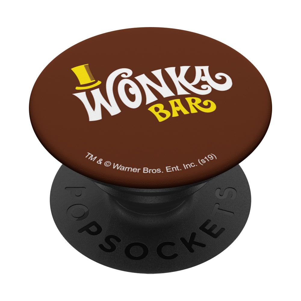 Original Wonka Bar Logo PopSockets Standard PopGrip - Willy Wonka and the Chocolate Factory Inspired Phone Grip - Perfect for Fans, Movie Lovers & Everyday Phone Protection
