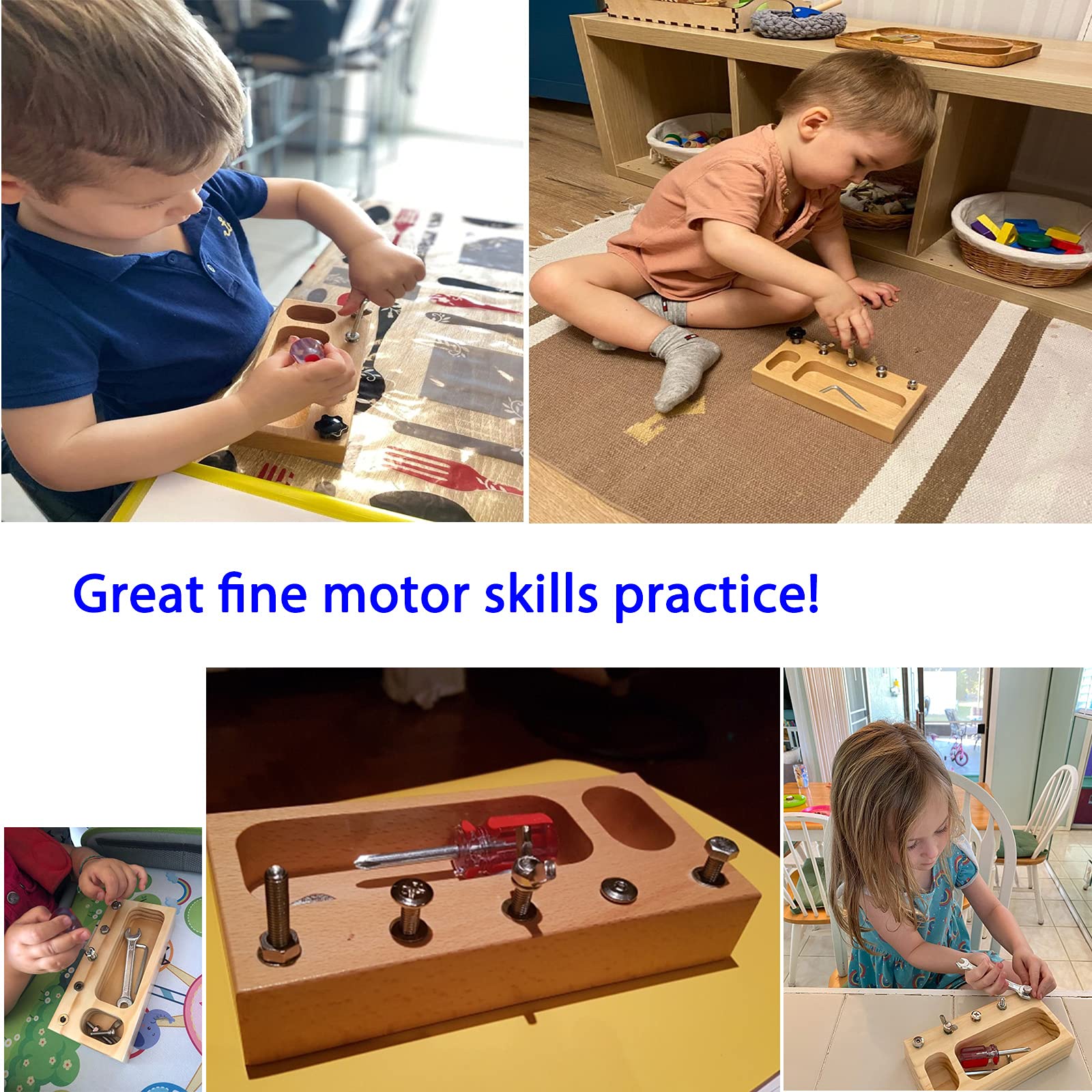**Kids Screwdriver Toy Set - Toddler Busy Board Sensory Toys, Fine Motor Skills Learning Tools for 3-5 Year Olds, Autism Sensory Toys for Preschool Activities - Perfect for DIY Play, Classroom & Therapy Use**