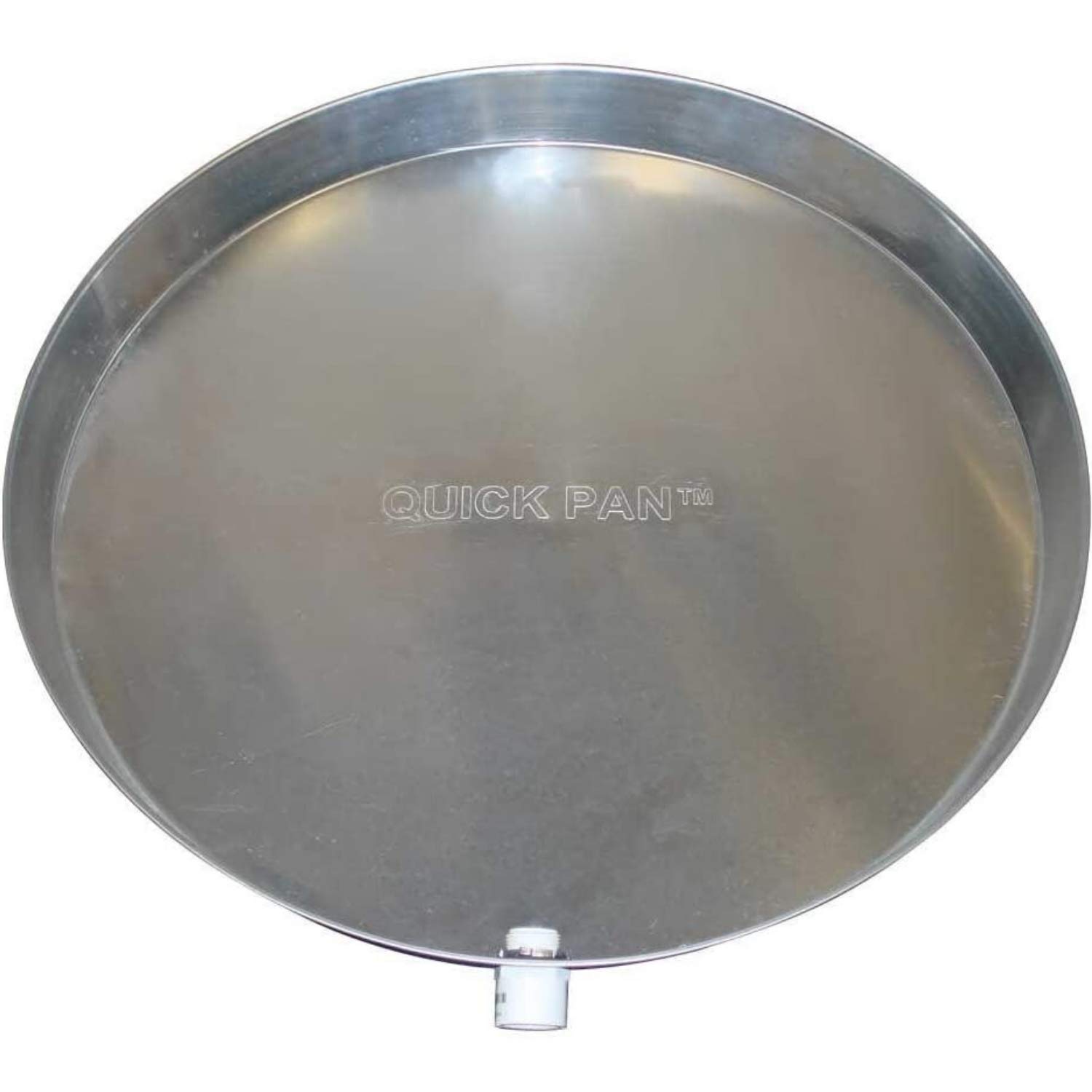 Holdrite QP-26 Aluminum Water Heater QuickPan with 1-Inch PVC Drain Fitting - 26-Inch Diameter Leakproof Drain Pan for Water Heaters, HVAC Systems & Appliance Protection (Ideal for Basement, Garage & Utility Room Installation)