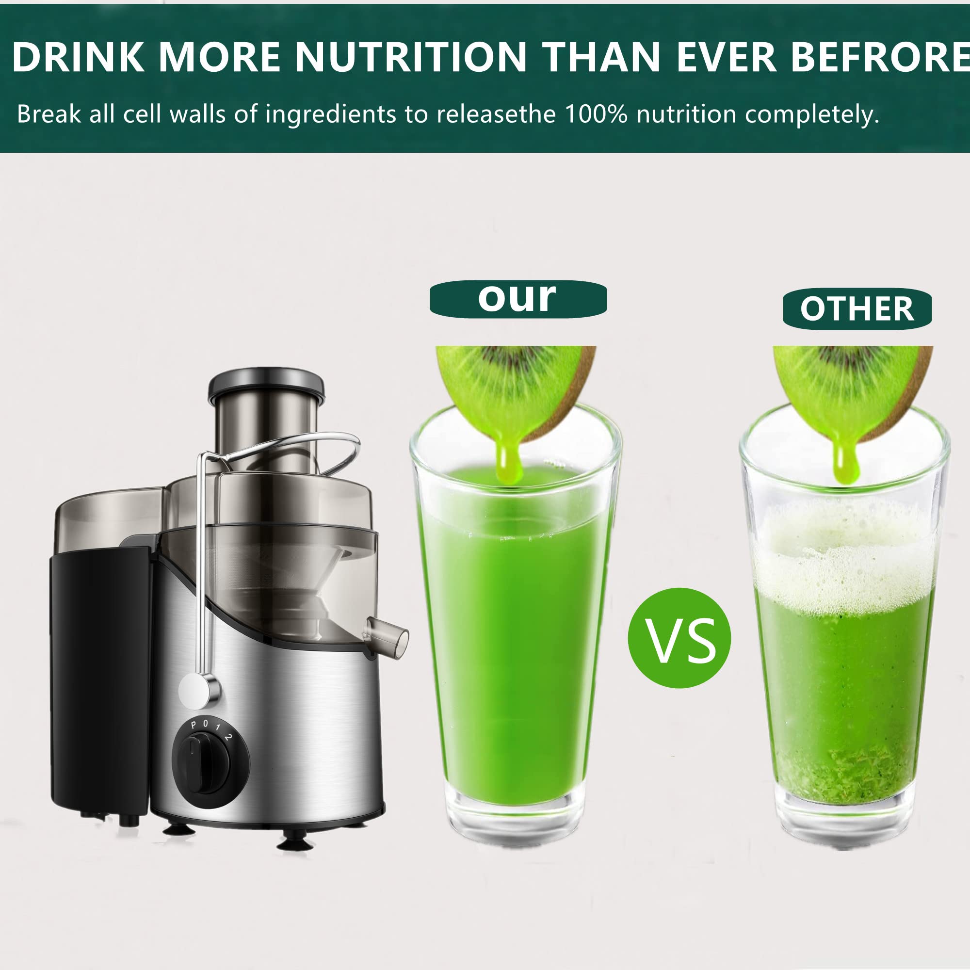 400W High-Speed Juicer Extractor with 3