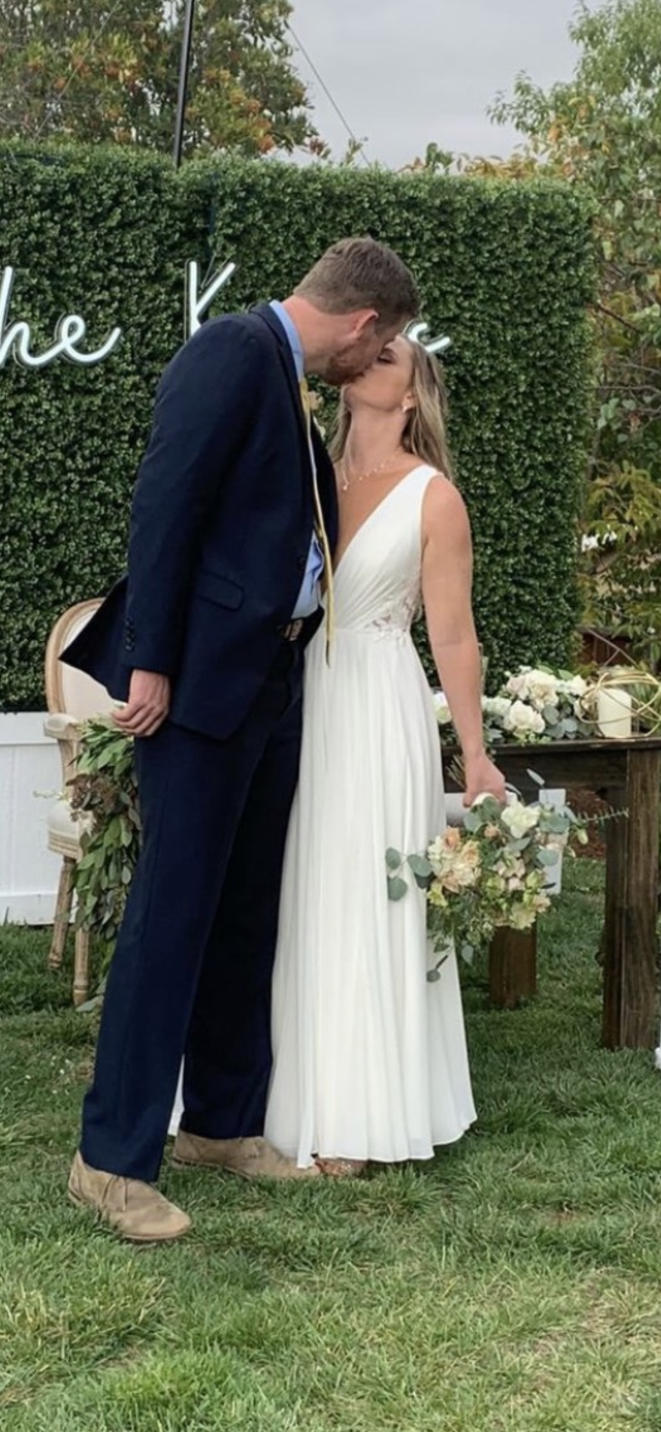 Jenny Yoo Elinor Wedding Gown - Elegant A-Line Bridal Dress with Lace Details | Perfect for Beach, Church & Formal Weddings