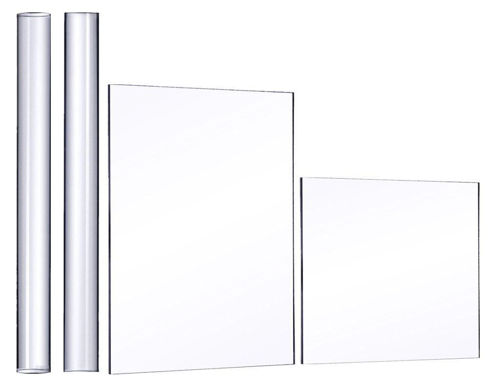 Honbay 2-Piece Acrylic Clay Roller Set - Solid & Hollow Rollers with Square & Rectangle Acrylic Boards for Polymer Clay Sculpting & Shaping - Perfect for DIY Crafts, Jewelry Making & Home Decor Projects