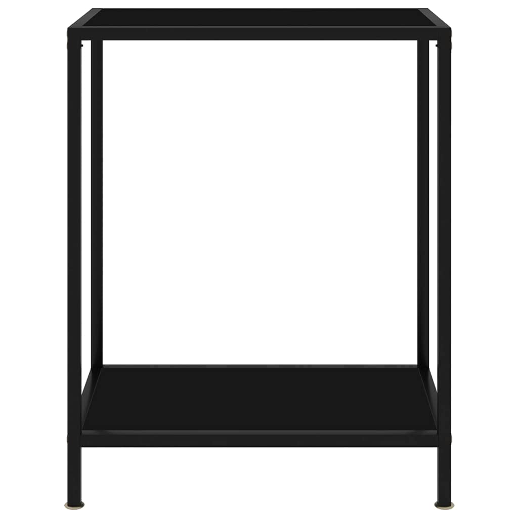Modern Narrow Console Table with Tempered Glass Top - 23.6