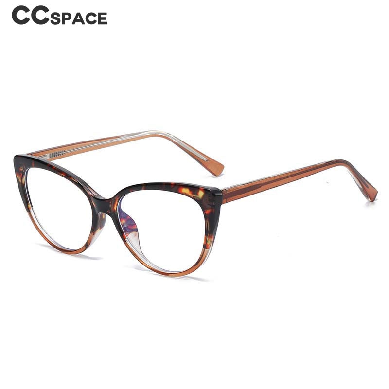 CCspace Women's Full Rim Square Cat Eye Titanium Eyeglasses - Lightweight & Durable Frame for Work, Reading & Fashion (Model 53392) | Perfect for Office, Daily Wear & Stylish Outfits