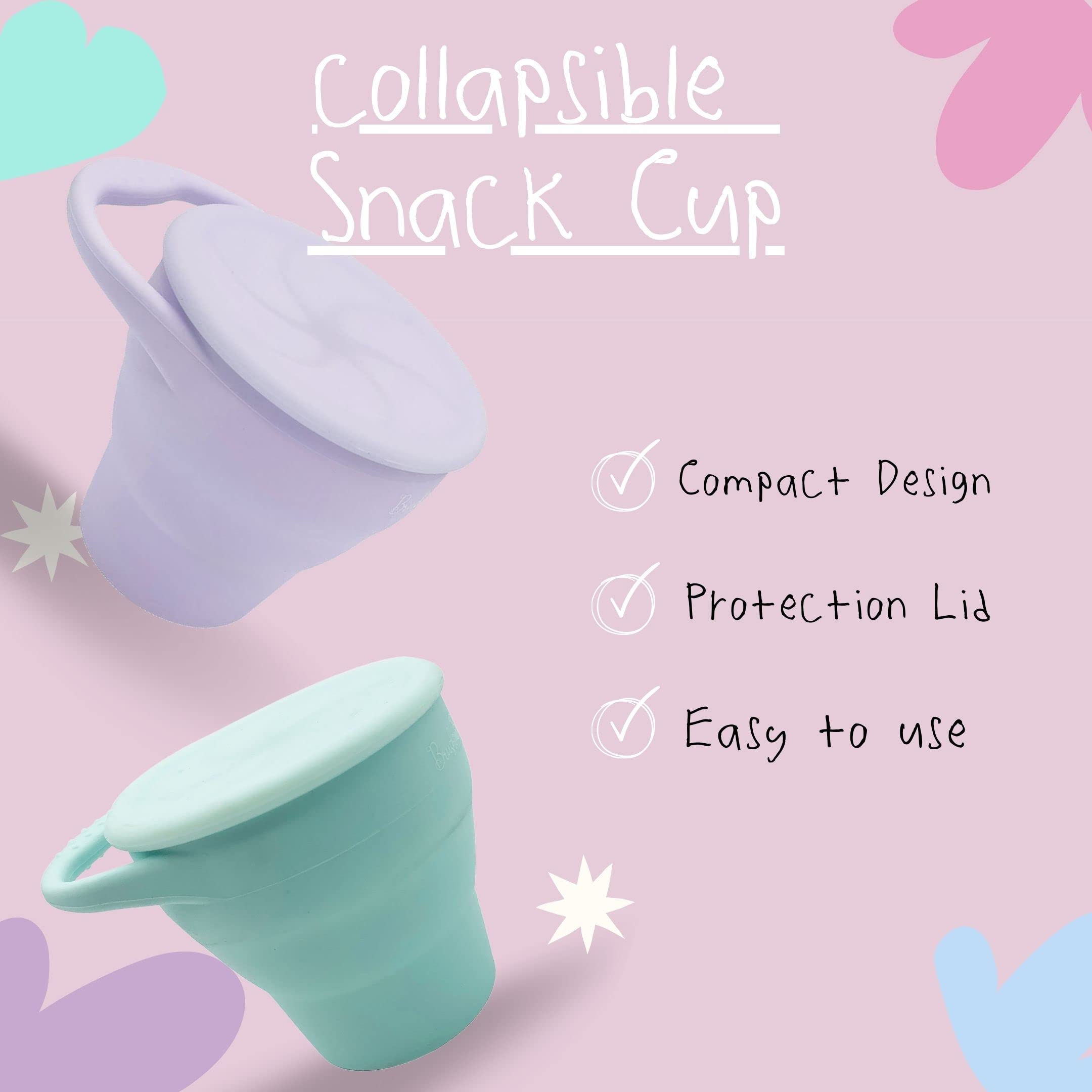 **Collapsible Baby Feeding Set - Food Grade Silicone Suction Bowl, Plate, Bib & Spoons - Travel-Friendly Toddler Essentials for Mess-Free Meals - Perfect Gift for New Parents & On-the-Go Families**    *(Use Case: Ideal for home, daycare, travel, picnics, and restaurants - promotes independent eating while minimizing spills!)*