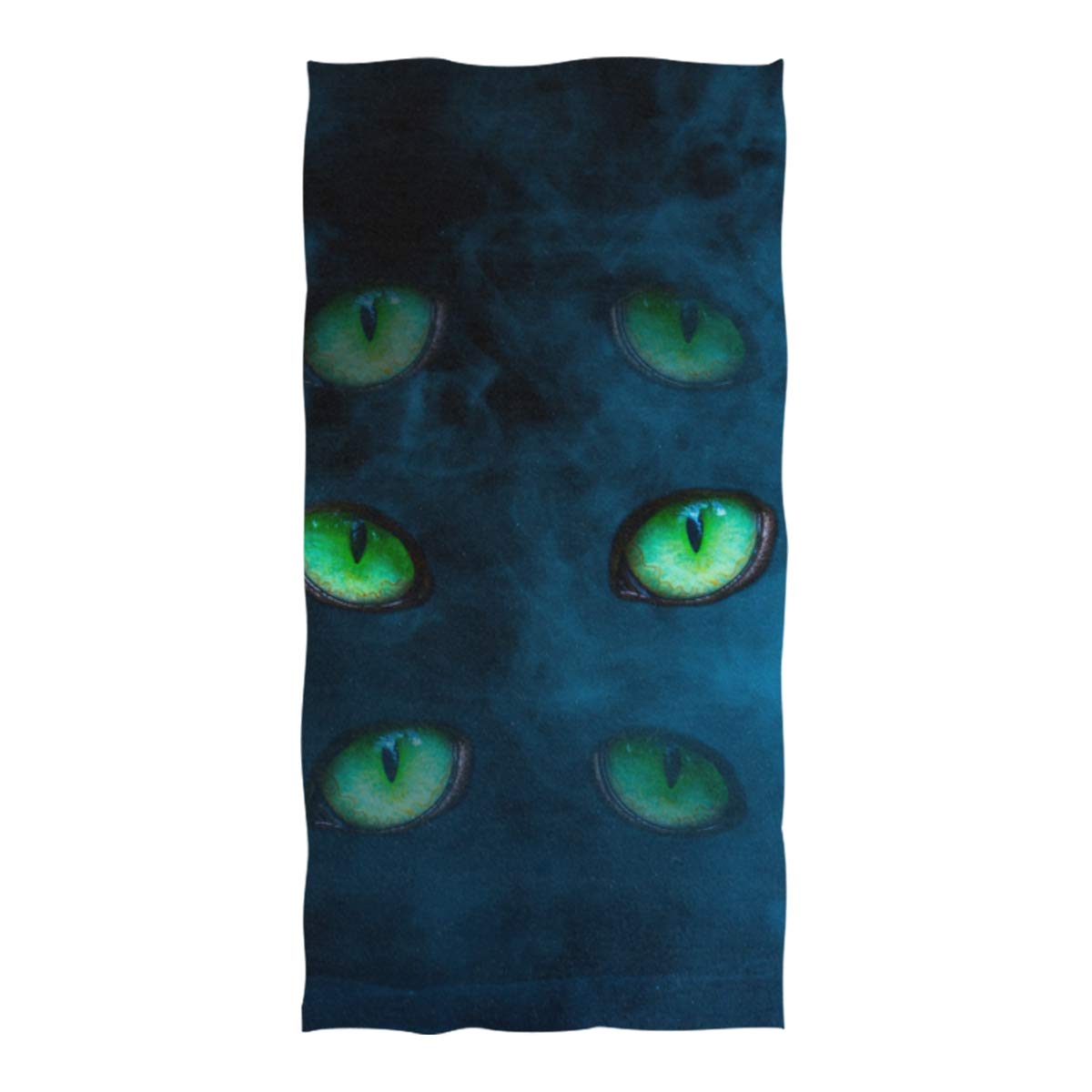 Green Cat Eyes Sparkle Extra-Large Pool and Beach Towels (74×37 in) - Super Absorbent, Quick Dry, Compact & Lightweight for Travel, Swimming, Yoga, and Picnics