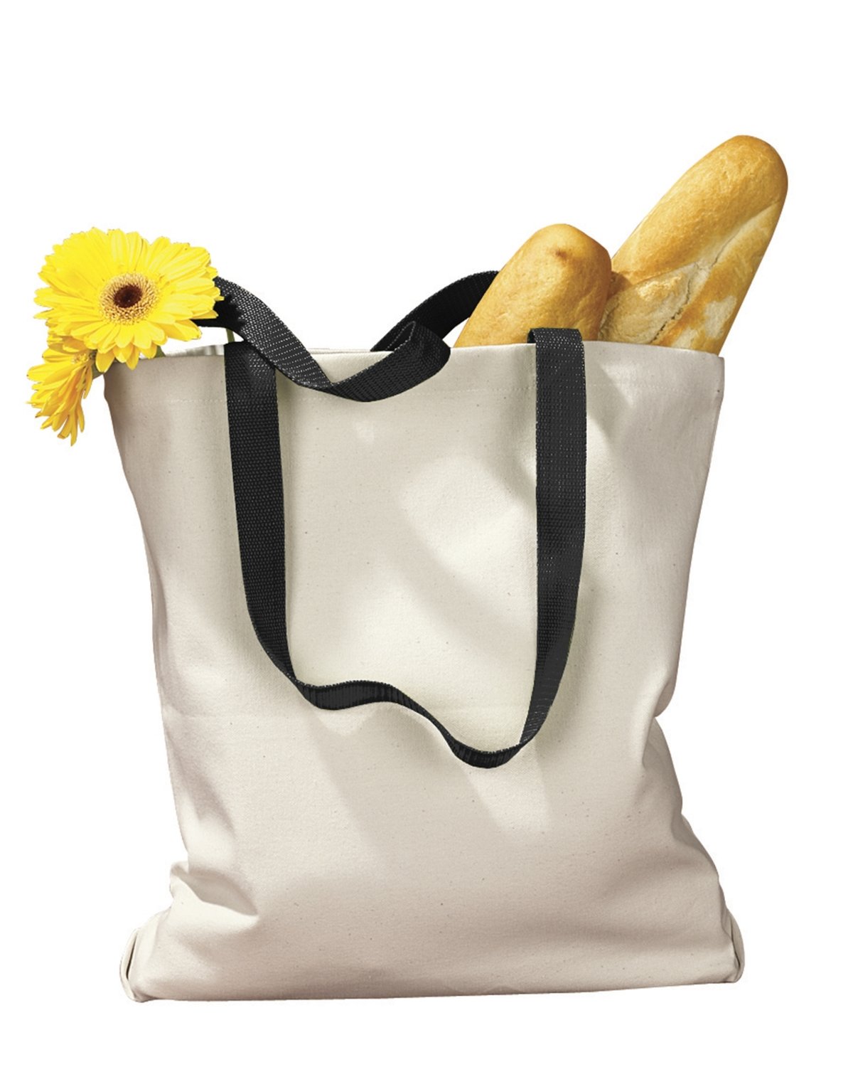BAGedge BE010 Canvas Tote Bag with Contrasting Handles - Stylish & Durable for Shopping, Beach, Work & Everyday Use