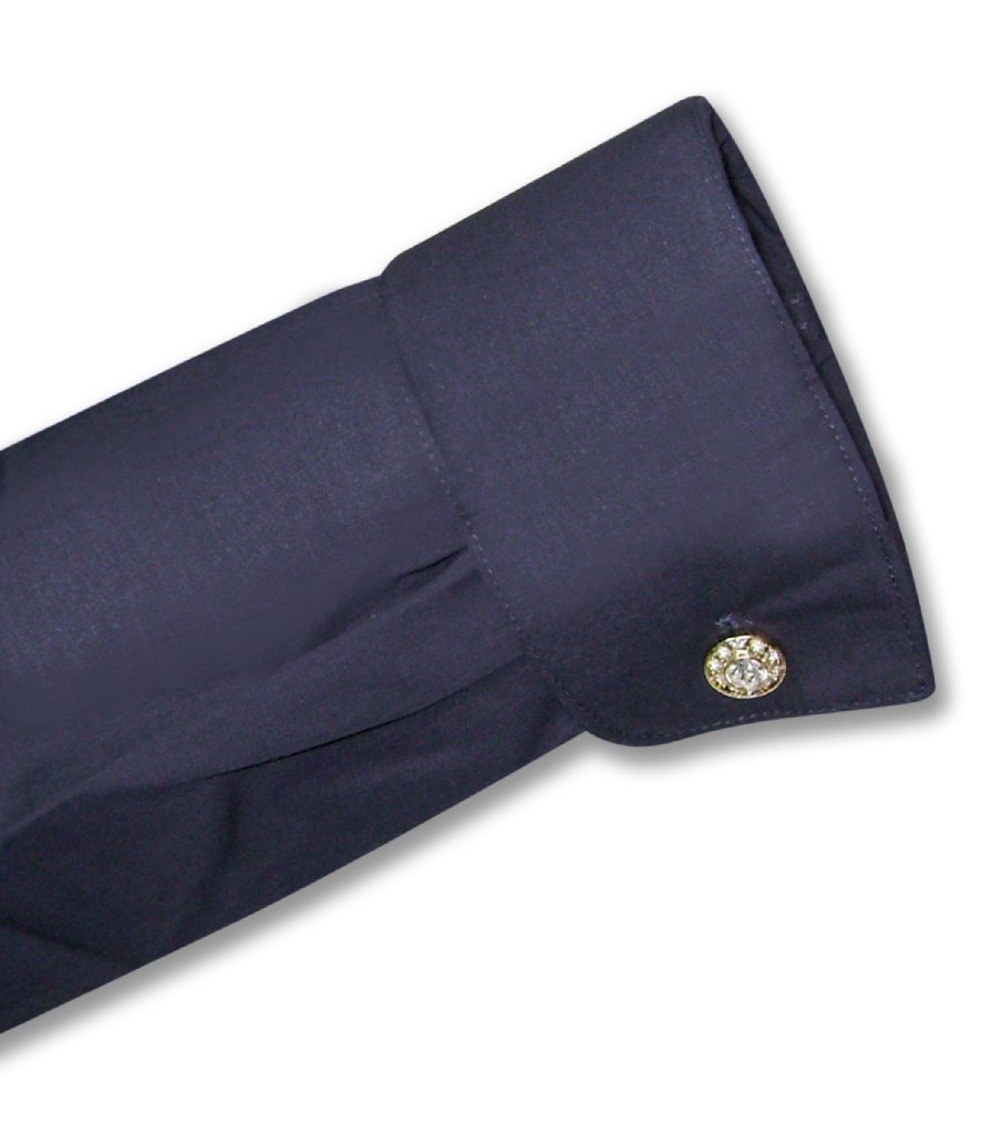 Biagio Men's 100% Cotton Solid Navy Blue Dress Shirt with Convertible Cuffs | Formal & Business Attire for Office, Weddings & Special Occasions