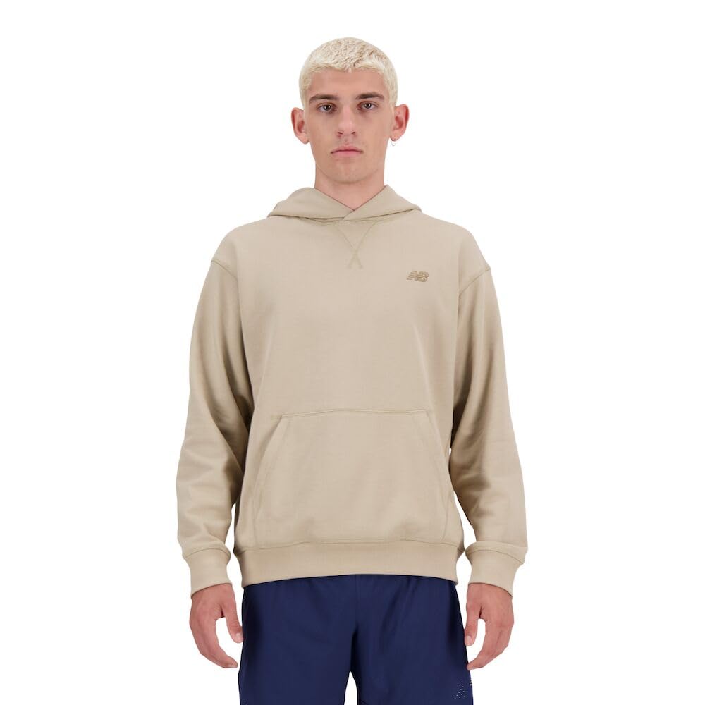 New Balance Men's Athletic French Terry Hoodie - Lightweight, Breathable & Comfortable for Running, Gym & Casual Wear