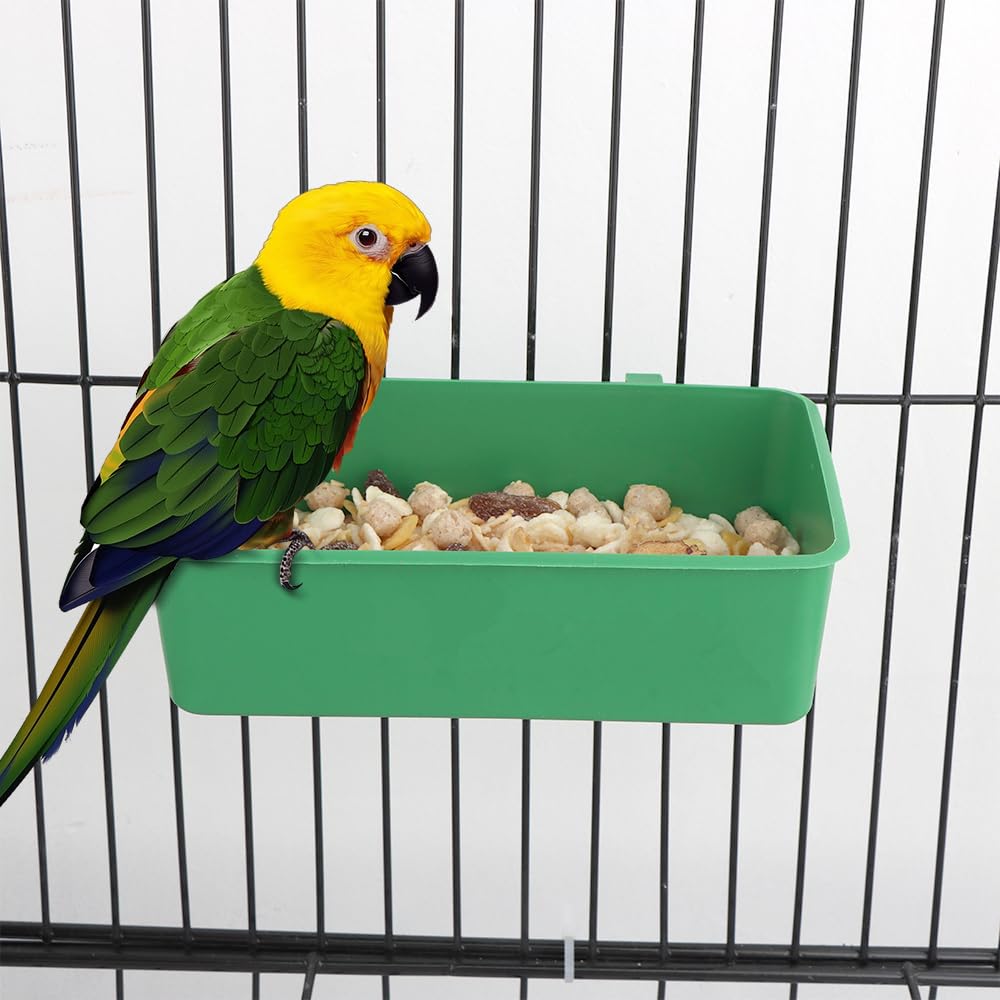2 Pcs Small Pet Bird Food Bowls - Hanging Feeder Dish for Parrots, Canaries, Finches - Durable & Easy-to-Clean Bird Feeder for Cages - Perfect for Seed, Pellets & Treats - Ideal for Home, Aviary & Travel Use