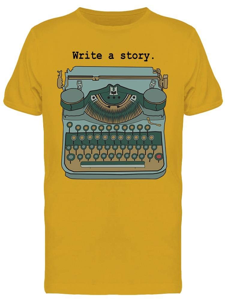 Vintage Typewriter Graphic T-Shirt for Men - Retro Style Cotton Tee with Unique Print - Perfect for Casual Wear, Gifts & Themed Parties