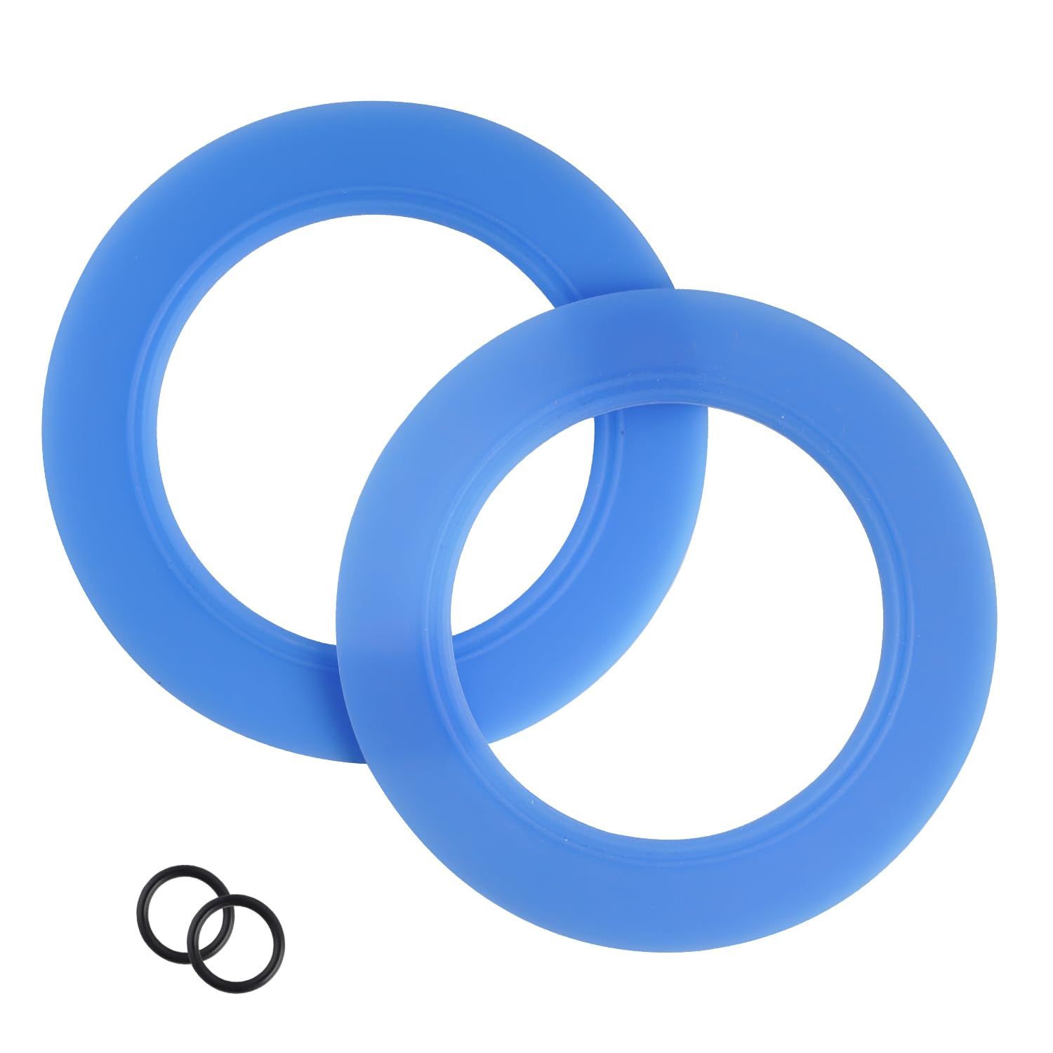 iFealClear Toilet Flush Valve Seal Replacement Kit - 2 Pack Blue Rubber Seals Compatible with American Standard Champion 4 & Eljer Titan 4 Toilets (Includes O-Ring) - Fix Leaking Toilet & Prevent Water Waste