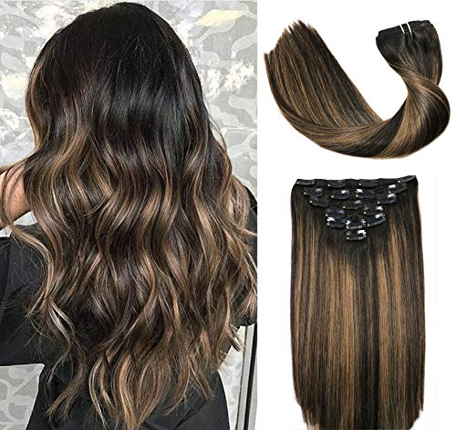 Premium 9A Brazilian Clip-In Human Hair Extensions - 7pcs Double Weft for Instant Volume & Length | Perfect for Weddings, Parties & Everyday Styling