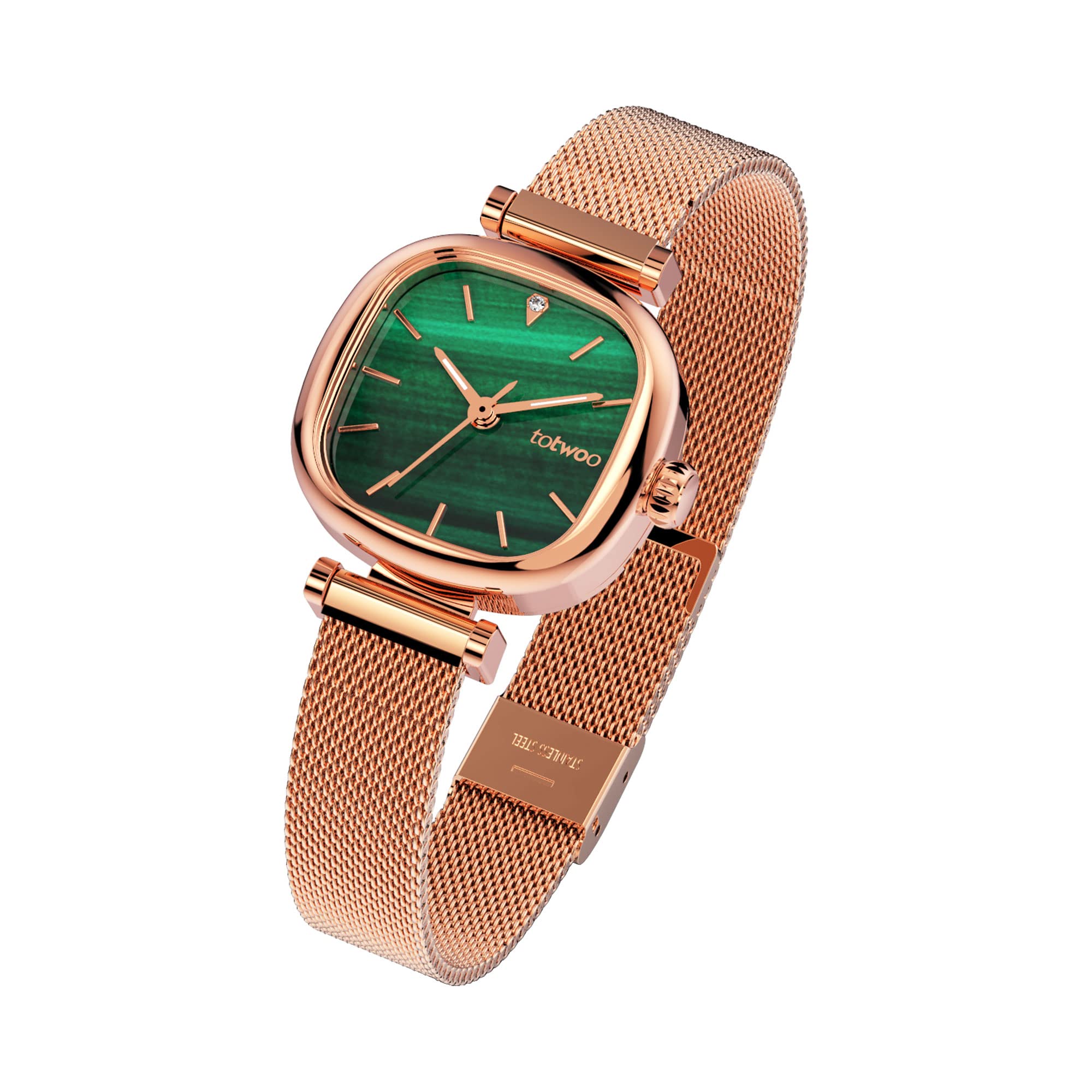 Elegant Women's Diamond Watch - Stainless Steel Band for Mother's Day Gifts