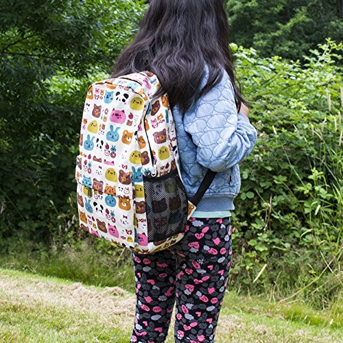 16 Inch Forest Animal Print Kids Backpack for Elementary School - Durable Canvas Backpack for Boys & Girls - Perfect for School, Travel & Outdoor Adventures | MGGEAR