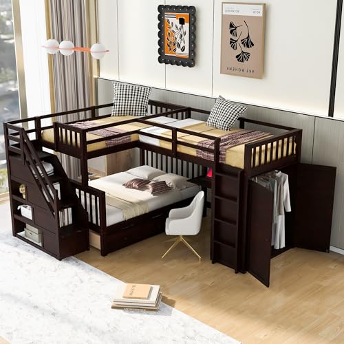 Espresso With Desk & Wardrobe & Stairs