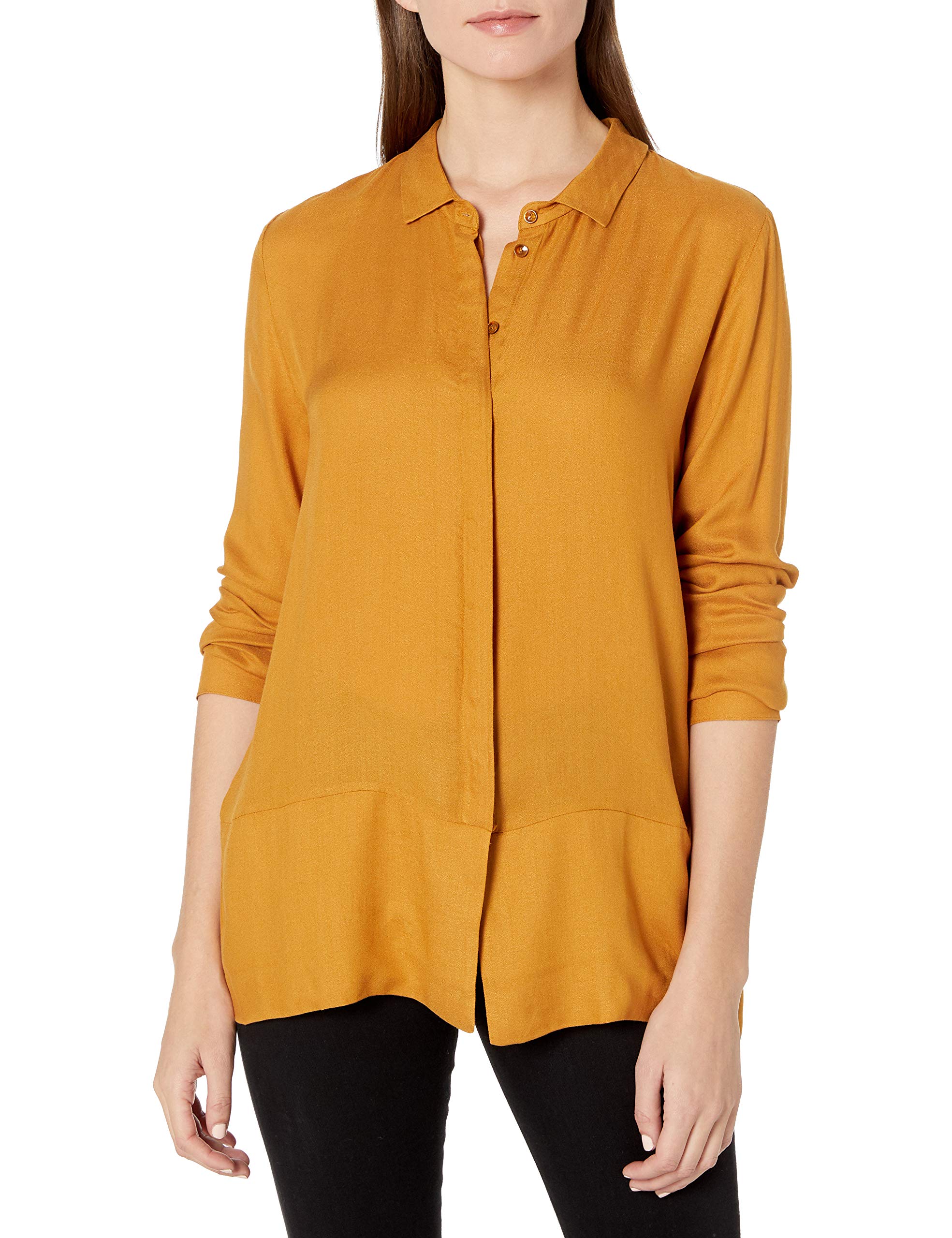 HANRO Women's Urban Casual Long Sleeve Shirt - Soft Comfortable Blouse for Work & Everyday Wear | Office, Travel & Weekend Outfits