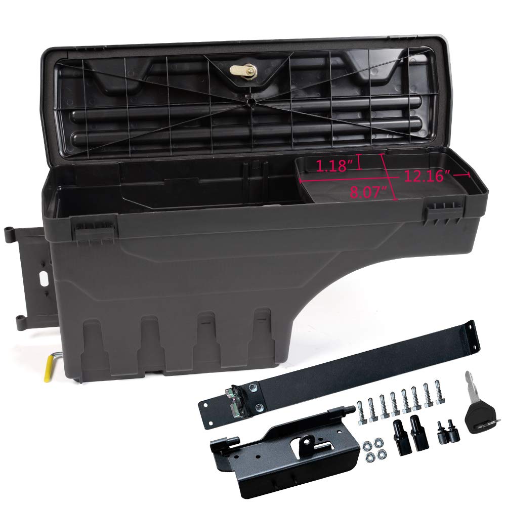 GRAND ORANGE Lockable Truck Bed Toolbox for Dodge Ram 1500/2500/3500 (2002-2018) - Left Driver Side Storage Box | Durable Cargo Organizer for Camping, Work & Road Trips